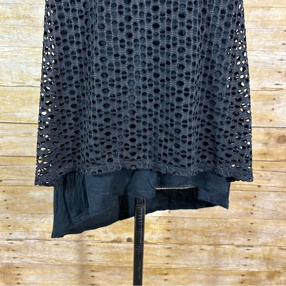 Style & Co Womens Black Cut Out Overlay Layered Tank Top Lined Sleeveless Size S - Picture 7 of 9